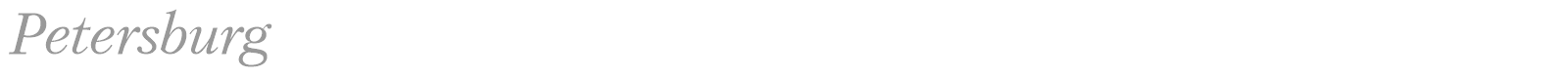 Petersburg font preview